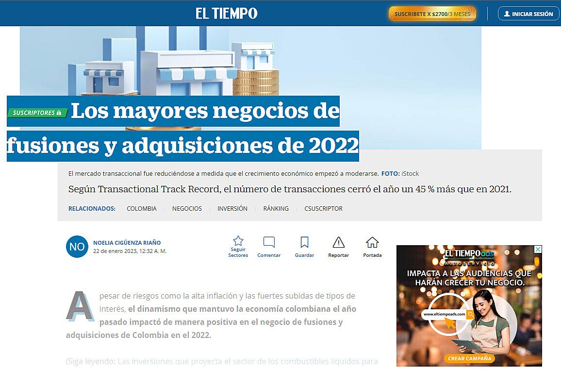 Los mayores negocios de fusiones y adquisiciones de 2022